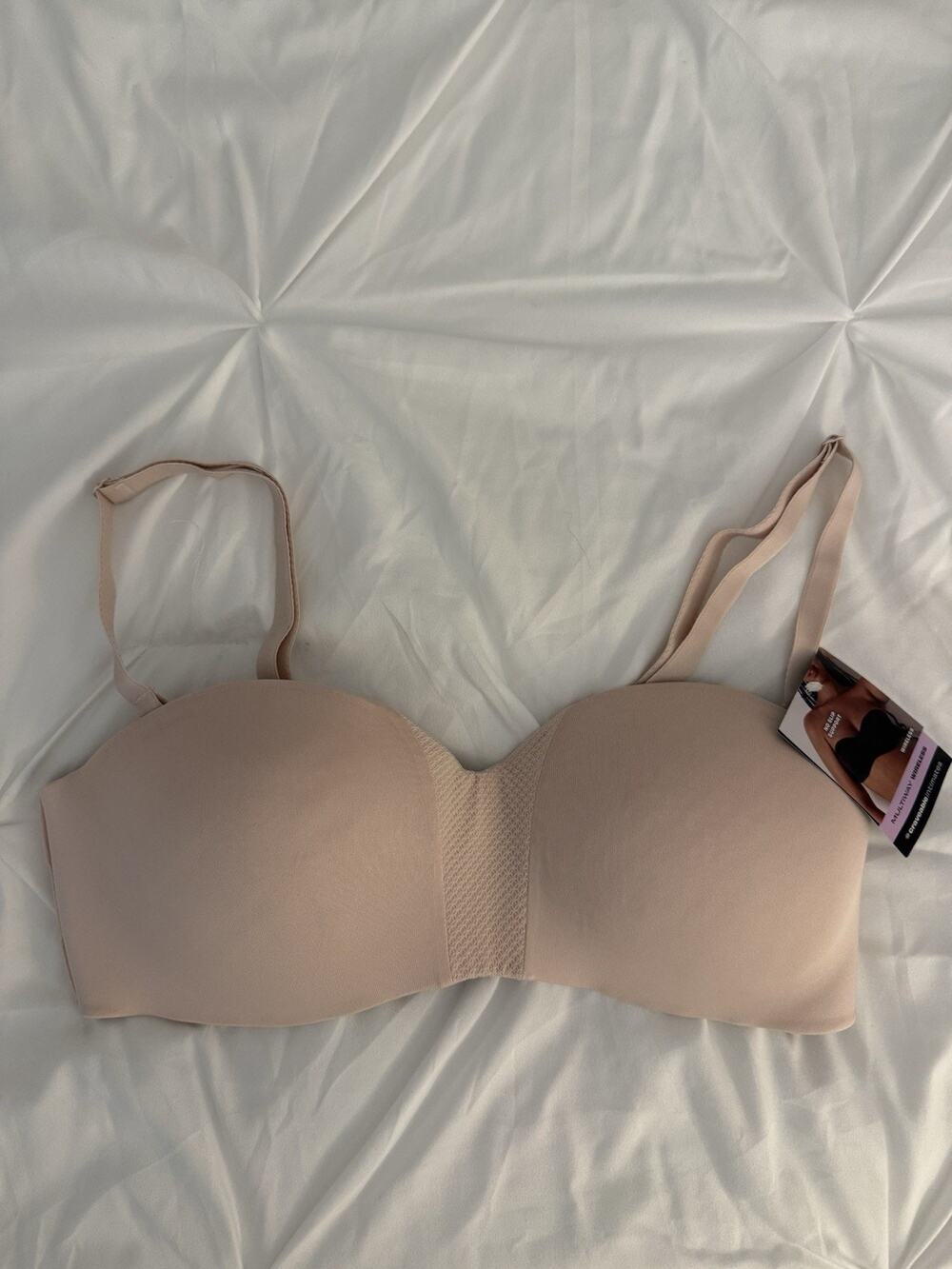 Maidenform Women’s Strapless Bra Size Small Beige Convertible NWT